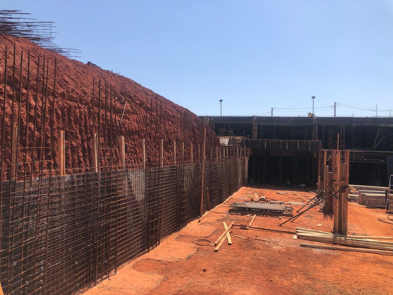 Foto da obra em 01/09/2025