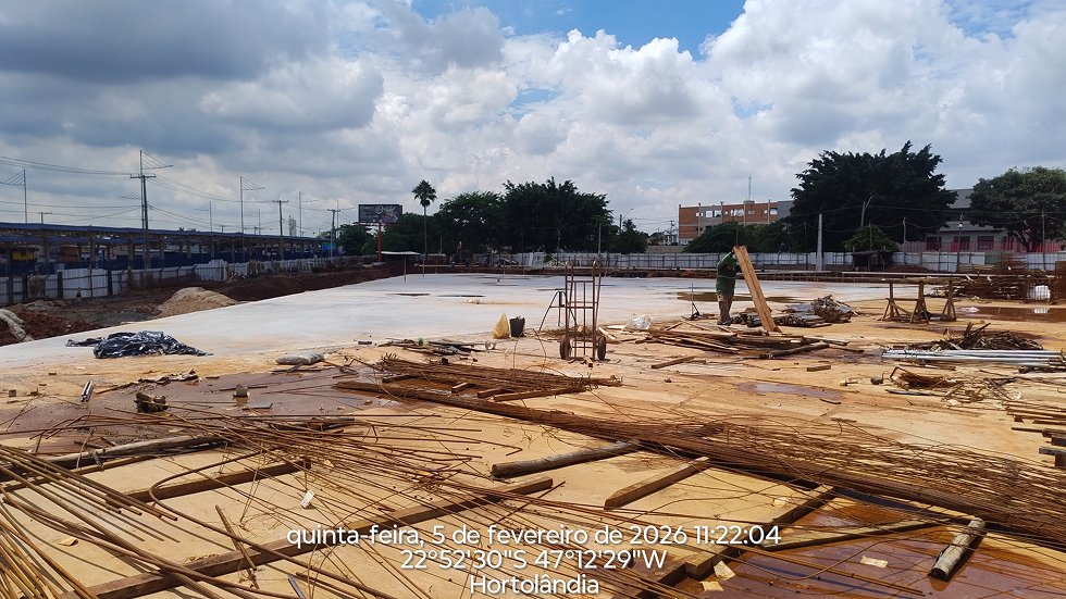 Foto da obra em 05/02/2026