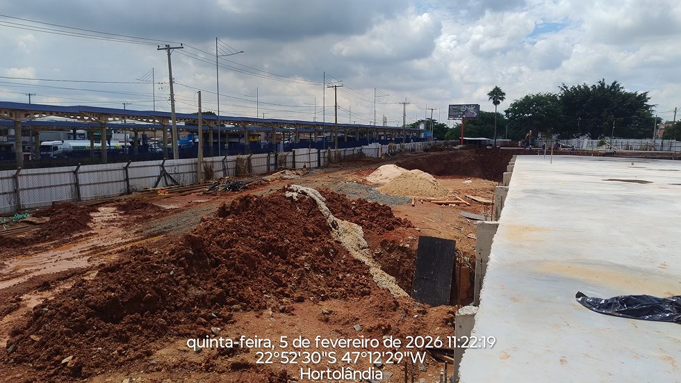 Foto da obra em 05/02/2026