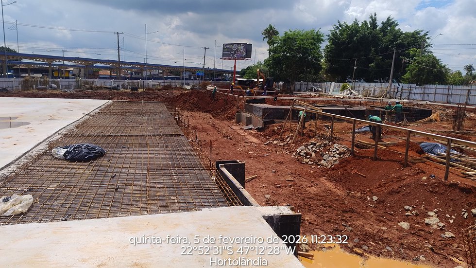 Foto da obra em 05/02/2026