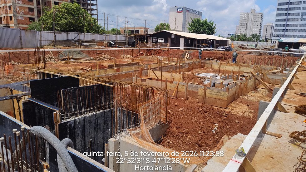 Foto da obra em 05/02/2026